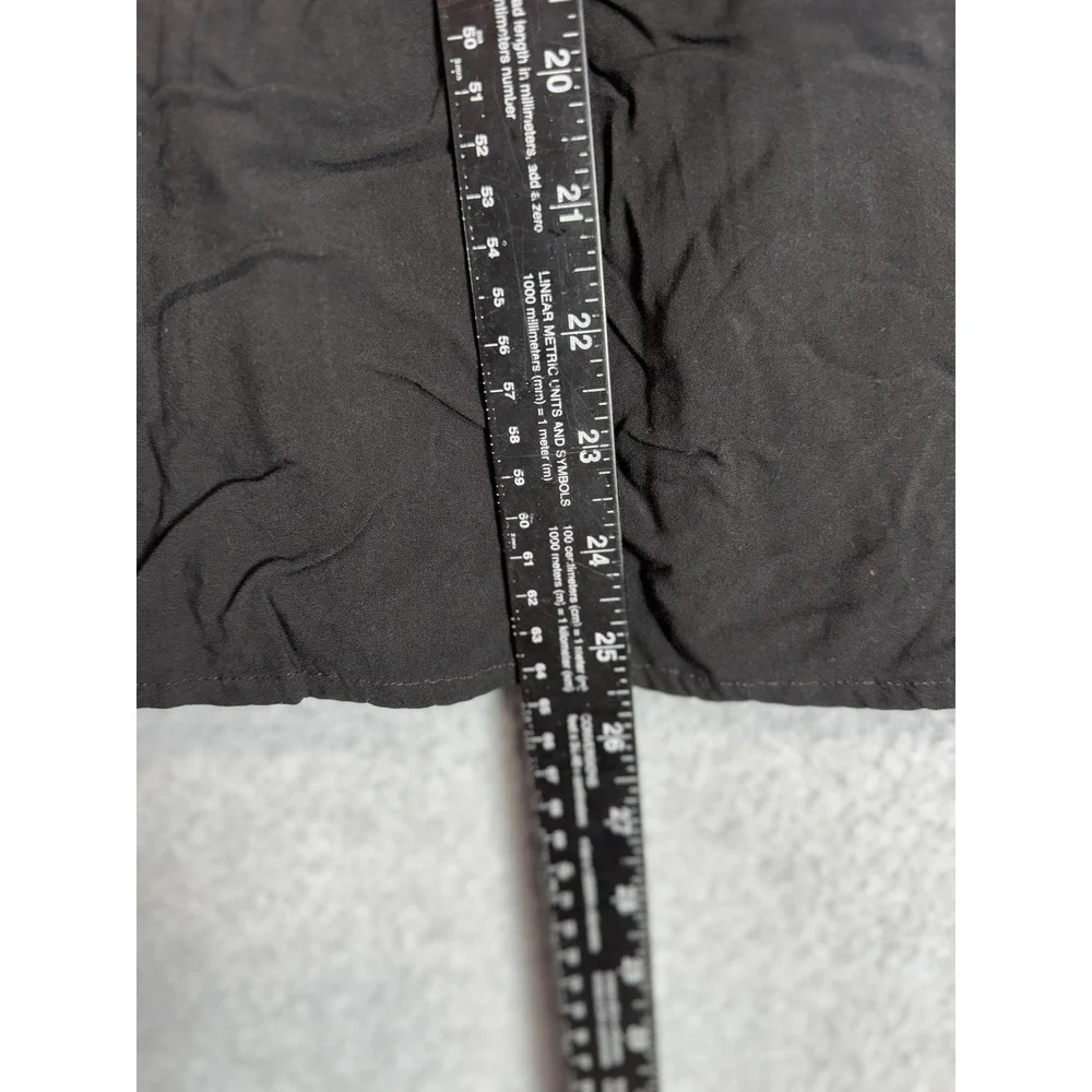 Express Shirt Womens XS Black Short Sleeve Button Up White Trim Pajama Top XS